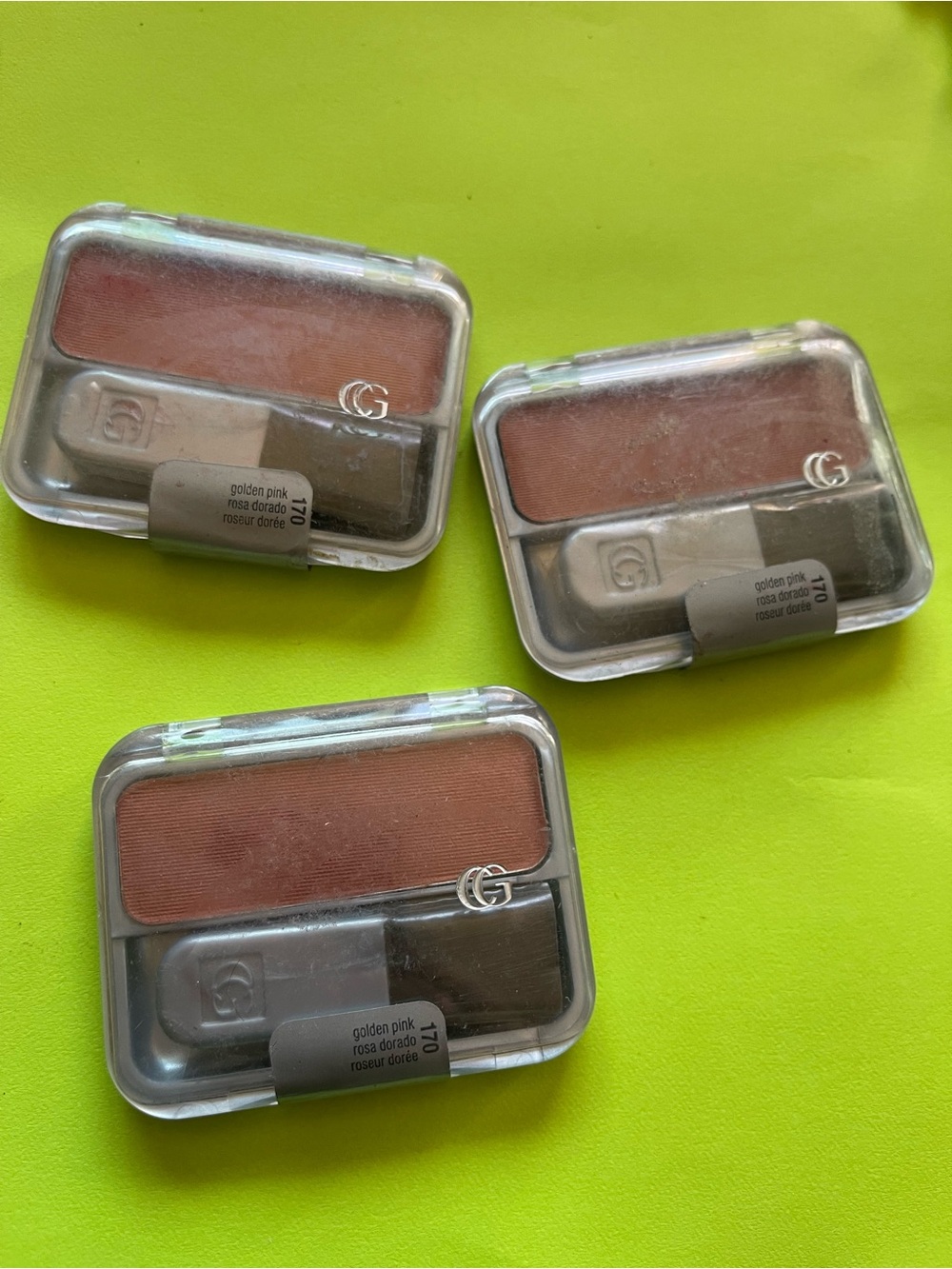3 Cover Girl Cheekers Blush GLDN PINK Discontinued Retired Rare Golden Pink